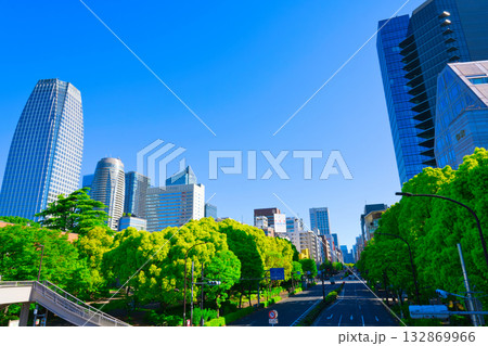 【東京都】5月・芝公園周辺の都市風景《409号線》 132869966