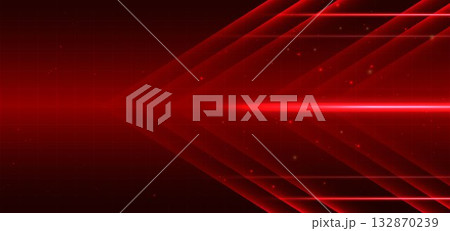 Technology red arrow glowing on dark red background. Hi speed communication concept. Technology red arrow glowing on dark red background. Hi speed communication concept. 132870239