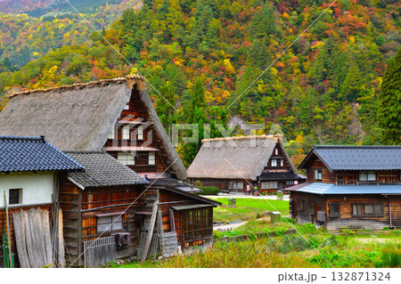 秋　五箇山　菅沼合掌集落 132871324