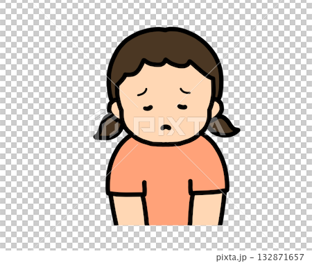 Sad Asian girl 132871657