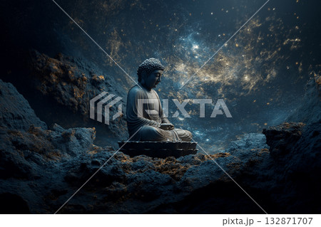 ブッダと宇宙のイメージ 132871707