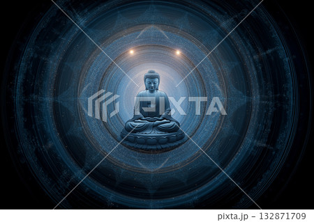 ブッダと宇宙のイメージ ブッダと宇宙のイメージ 132871709
