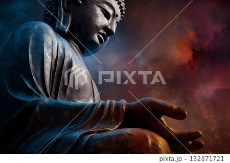 ブッダと宇宙のイメージ 132871721