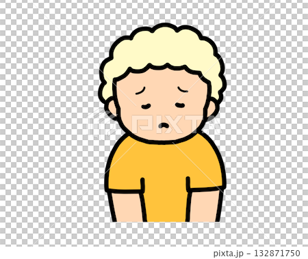 Sad blonde boy 132871750