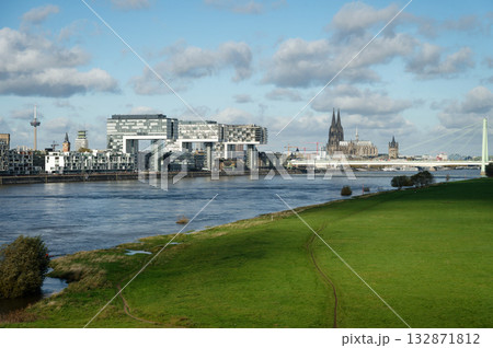 Iconic panoramic view of Cologne, Germany 132871812