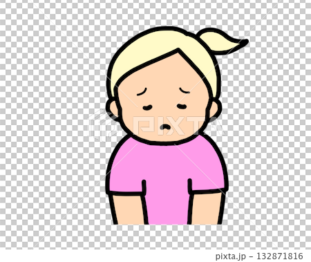 Sad blonde girl 132871816