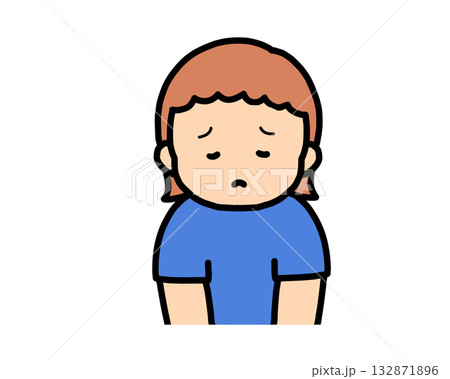 悲しい 茶髪の女の子 悲しい 茶髪の女の子 132871896