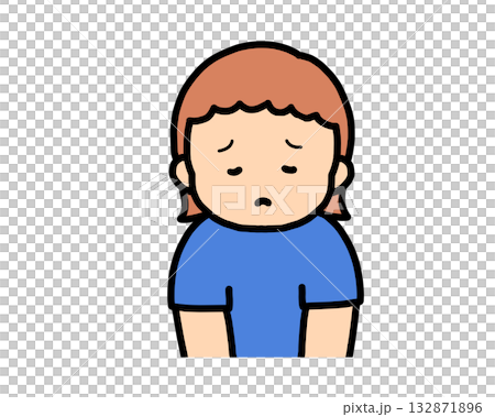 Sad brown-haired girl 132871896