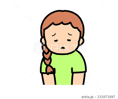 悲しい 茶髪の女の子 悲しい 茶髪の女の子 132871897