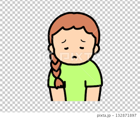 Sad brown-haired girl 132871897