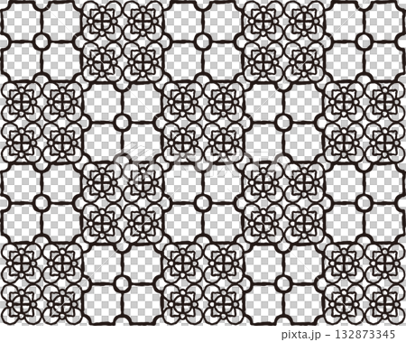 Floral stained glass border Floral stained glass border 132873345