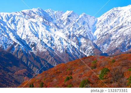 秋　白馬連峰 132873381