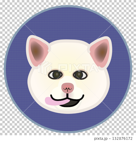 Akita dog face with circular ornament background Akita dog face with circular ornament background 132876172