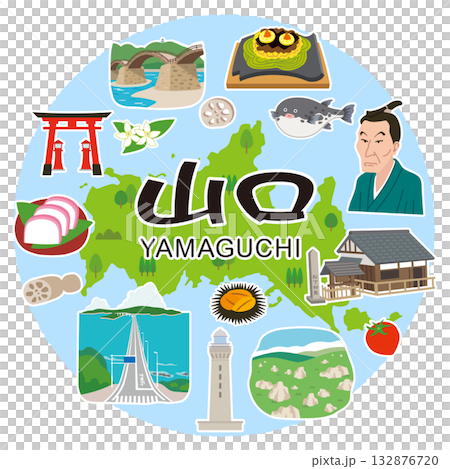 Yamaguchi Prefecture Tourism Image Icon 132876720
