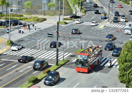 日比谷通り日比谷交差点俯瞰 132877261