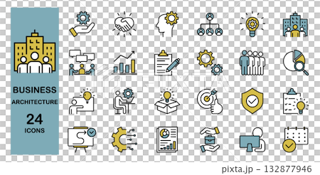 Business Architecture Icon Set (Color) 132877946