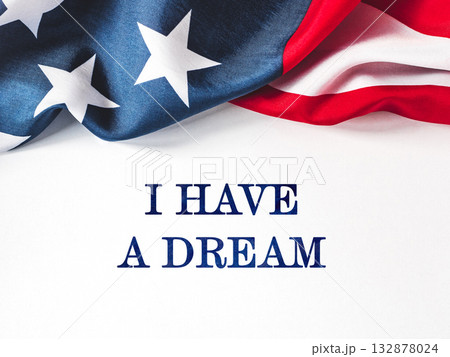 Happy Martin Luther King Day. Greeting card 132878024