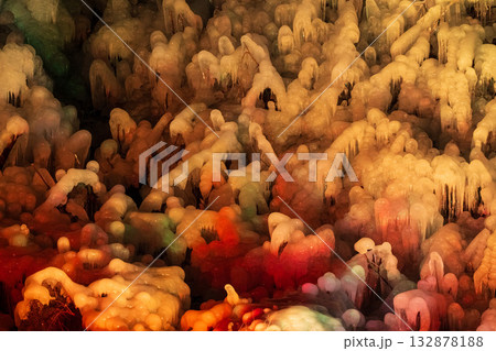 ライトアップされた芦ヶ久保の氷柱　関東 132878188