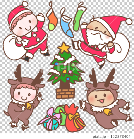 聖誕老人與馴鹿男孩 聖誕老人與馴鹿男孩 132878404