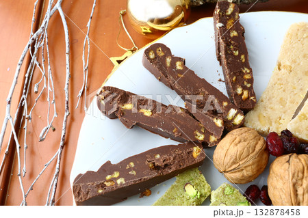 traditional spanish christmas sweet dessert known as turron traditional spanish christmas sweet dessert known as turron 132878458