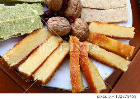 traditional spanish christmas sweet dessert known as turron 132878459