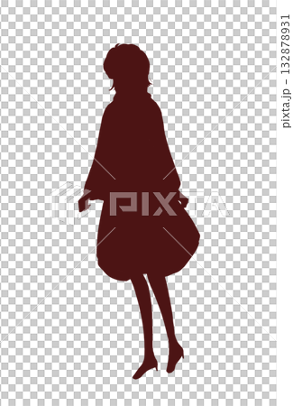 冬日里，女性的剪影 132878931