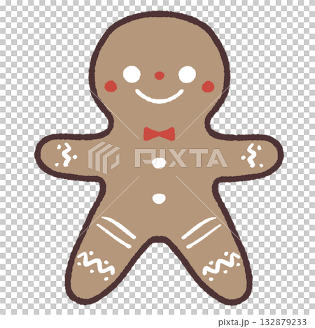 可愛的薑餅人插圖 可愛的薑餅人插圖 132879233