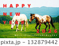 2026年午年の年賀状素材 132879442
