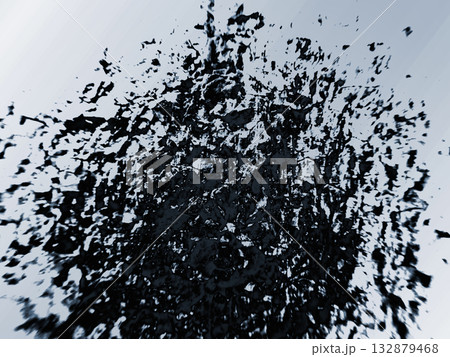 抽象的　水墨画　背景素材 132879468