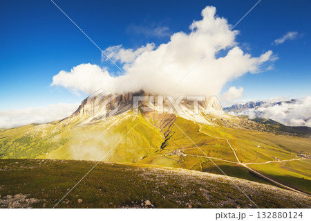 sunny day in mountain 132880124