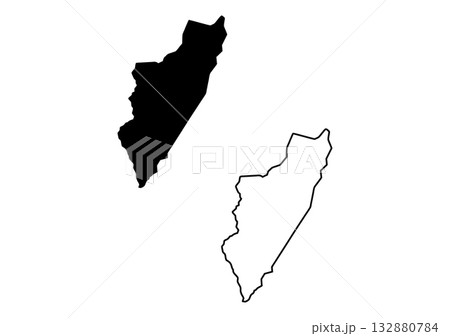 Simple black silhouette and clear outline of Somalias unique geographical shape displayed against a clean white backdrop Simple black silhouette and clear outline of Somalias unique geographical shape displayed against a clean white backdrop 132880784