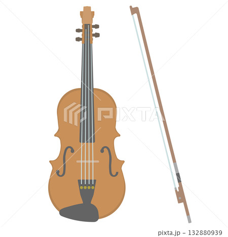 ヴァイオリンのイラスト 132880939