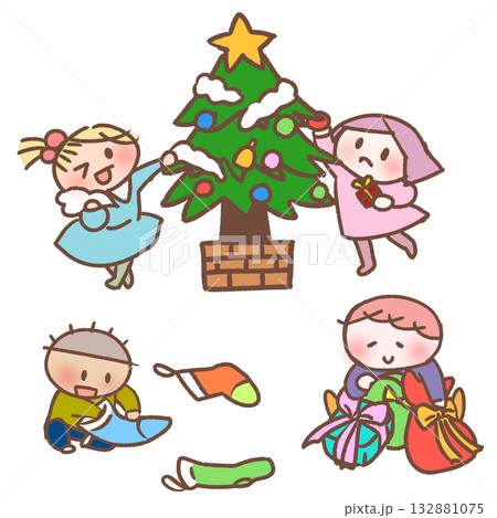 クリスマスの子どもたち クリスマスの子どもたち 132881075