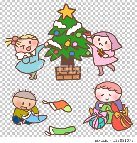 クリスマスの子どもたち クリスマスの子どもたち 132881075
