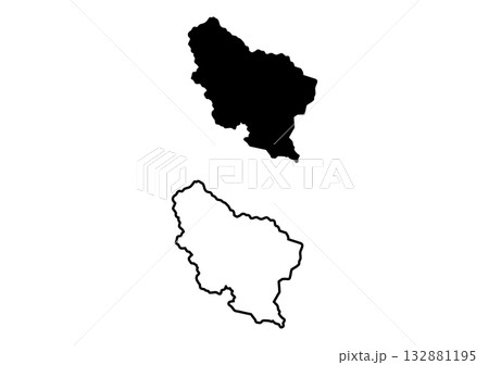 Geographic representation of Lorraine a historical and cultural region in black fill and outline Geographic representation of Lorraine a historical and cultural region in black fill and outline 132881195
