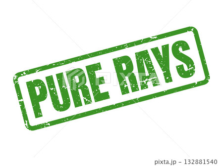 Pure Rays green rubber stamp message providing a sense of clean and clear energy for positive concepts 132881540