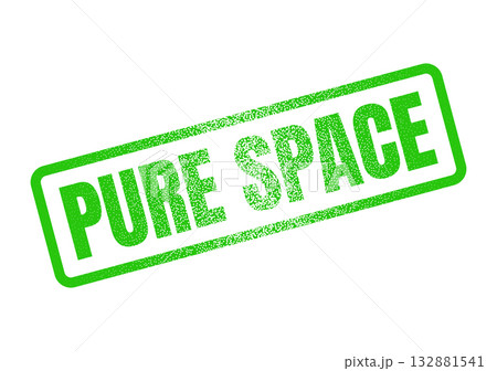 Pure Space Grungy Green Rectangular Seal for Designated Clean Areas and Safe Environments 132881541