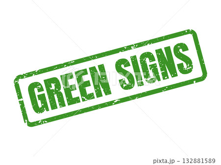 Green Signs textured rubber stamp effect indicating eco friendly practices and positive guidance Green Signs textured rubber stamp effect indicating eco friendly practices and positive guidance 132881589