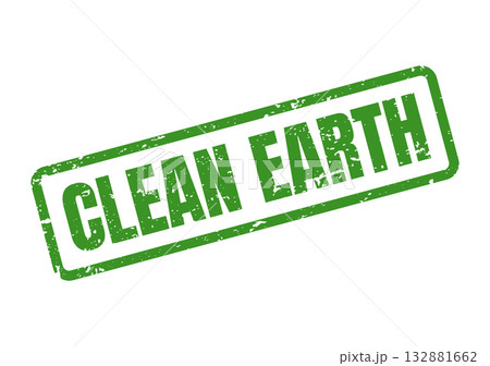 Green grunge stamp with the phrase Clean Earth signifying environmental responsibility and ecological preservation Green grunge stamp with the phrase Clean Earth signifying environmental responsibility and ecological preservation 132881662