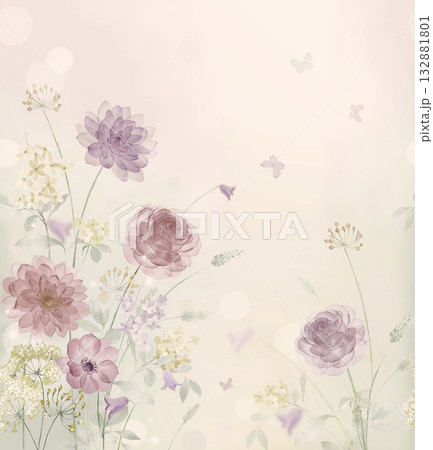 Handpainted Diverse Decorative Patterns Collection With Floral Vintage And Geometric Themes Artwork 132881801