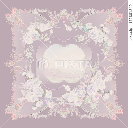 Handpainted Diverse Decorative Patterns Collection With Geometric Floral Striped And Watercolor Themes Artwork 132881849