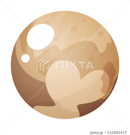 かわいい冥王星のイラスト 132882417