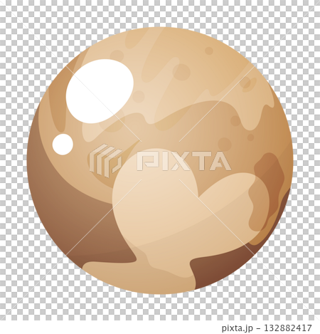 かわいい冥王星のイラスト 132882417