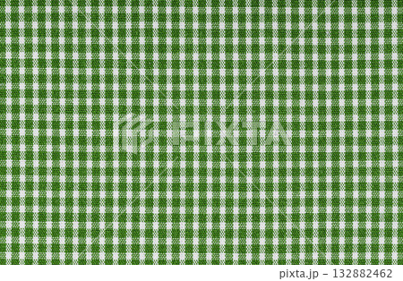 Green and White Checkered Fabric Close up Texture Green and White Checkered Fabric Close up Texture 132882462