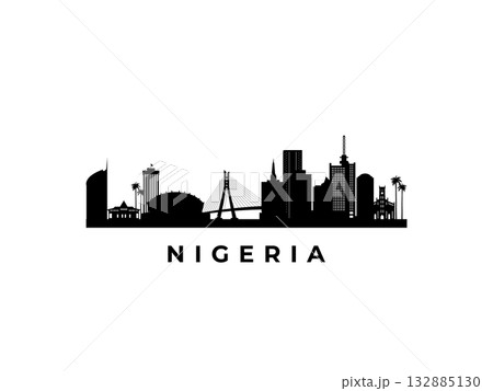 Vector Nigeria skyline. 132885130
