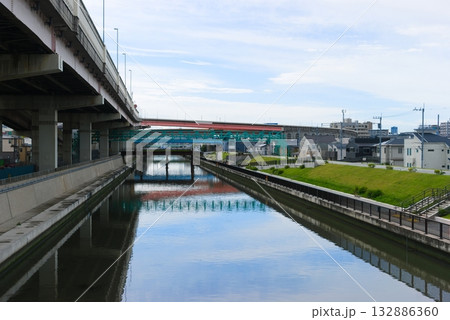 東京都足立区綾瀬川沿い2025年11月 132886360