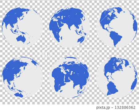 Simple earth illustration set 132886362