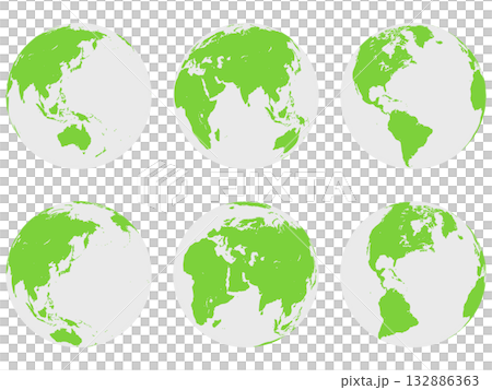 Simple earth illustration set 132886363