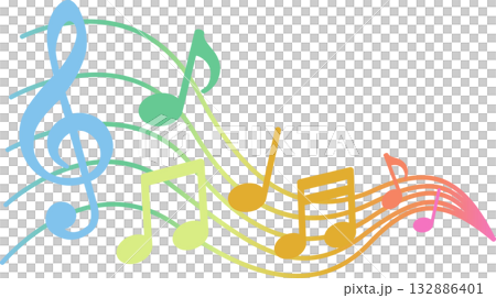 7 colors of musical notes 132886401