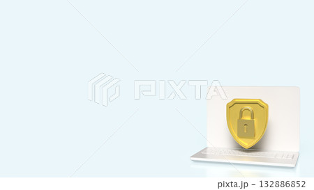 The Gold Shield and note book for Business or security concept 3d Rendering. The Gold Shield and note book for Business or security concept 3d Rendering. 132886852